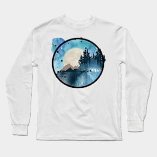 Moon and Mountains Long Sleeve T-Shirt